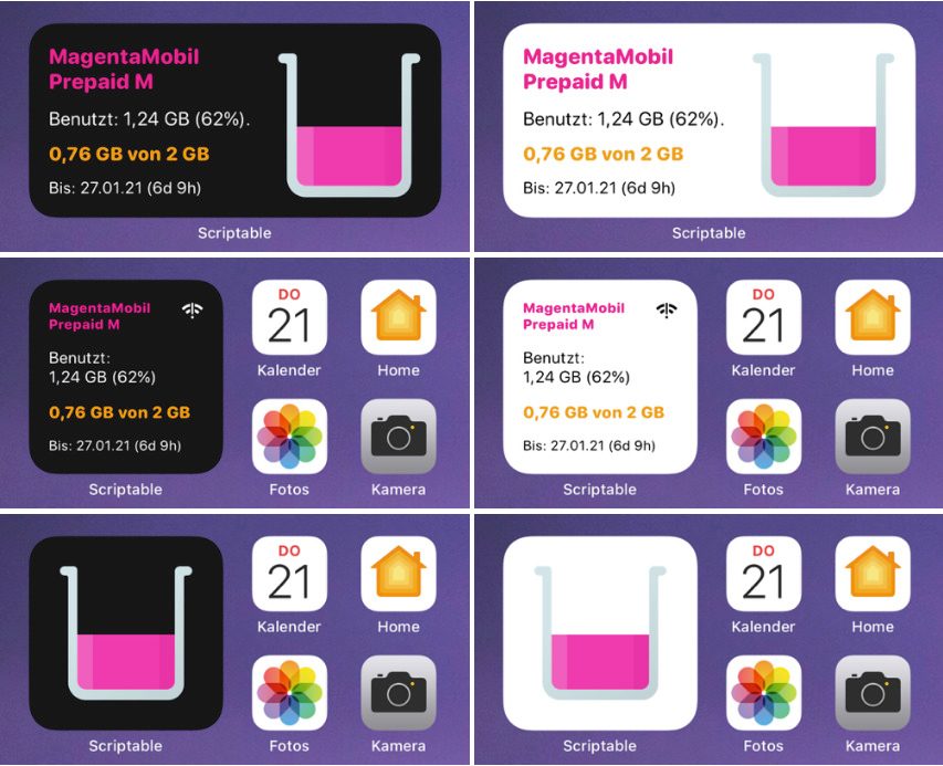 Telekom Datennutzung Widget für iOS 14